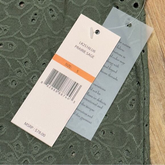 Nanette Lepore Prairie Sage Sleeveless Top SMALL NWT - Picture 14 of 14